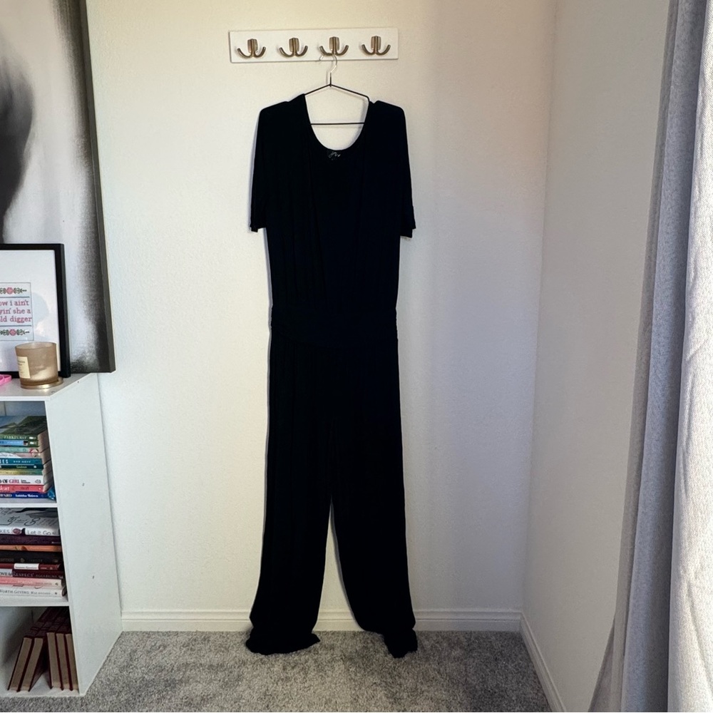 Extra Long Short-Sleeve Jumpsuit